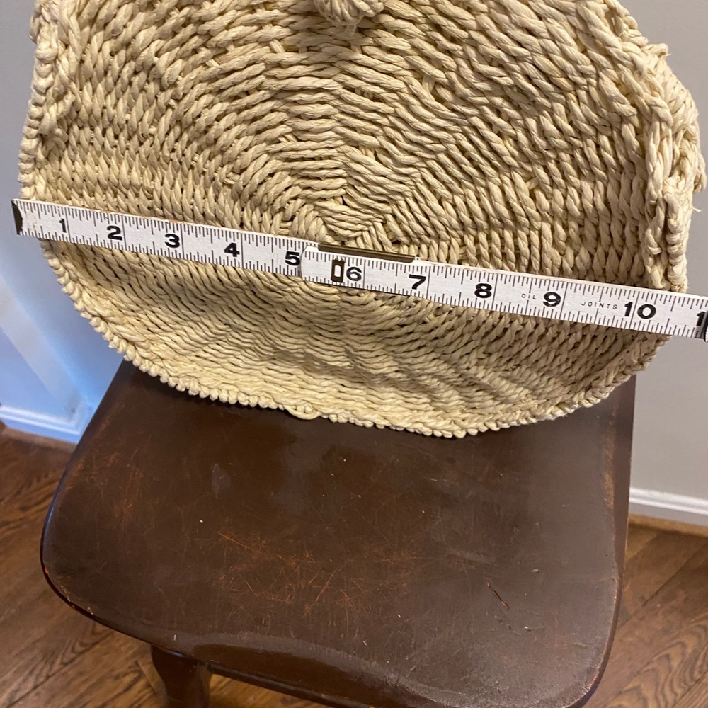 Primark Beach Summer Woven Wicker/ Straw/Rattan Bag Lined With Pocket - Picture 11 of 14